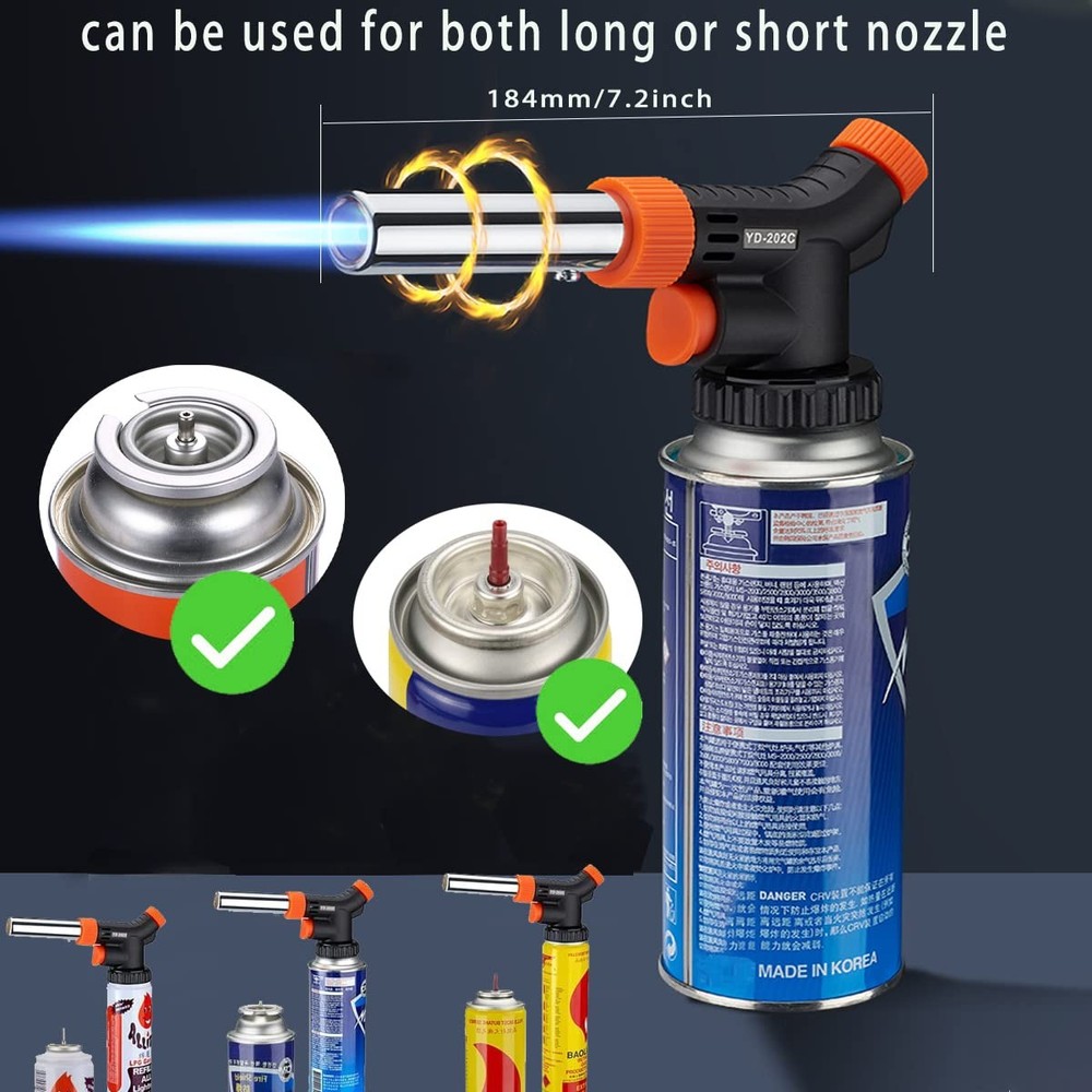 Butane Torch Kitchen Blow Lighter - Culinary Torches Chef Cooking Blue