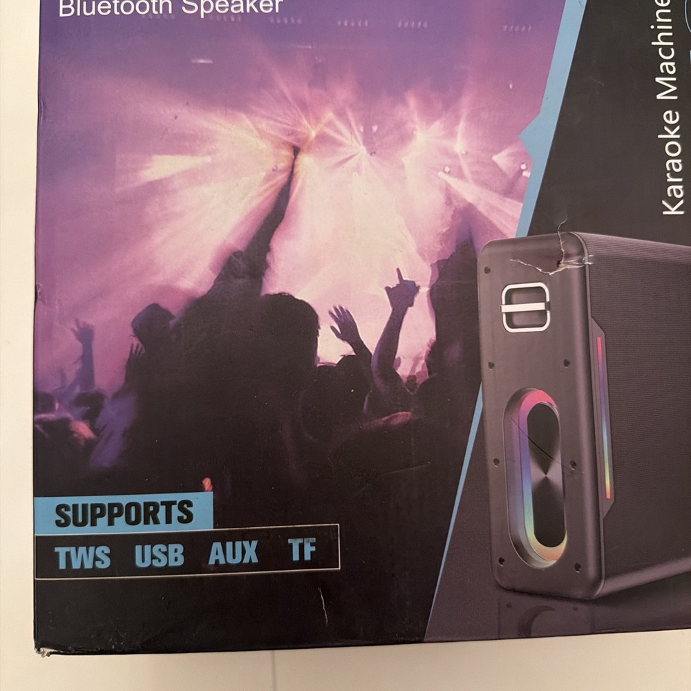 KM20 Black Powerful Portable Karaoke Machine With Bluetooth Speaker