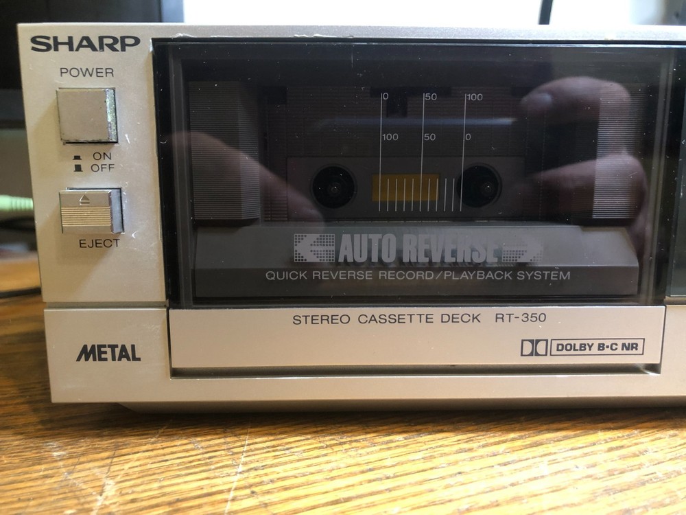 Working Vintage Sharp RT-350 Auto-Reverse Stereo Cassette Deck