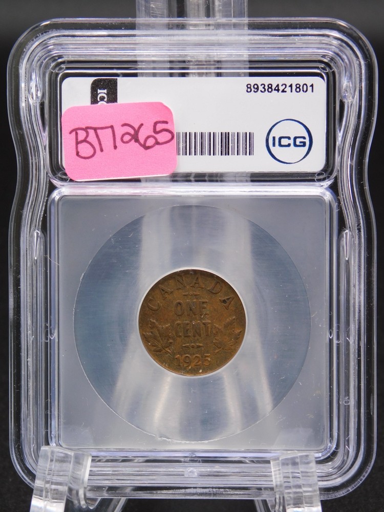 1925 CANADA ONE CENT ICG GRADED VF35 (BT1265)