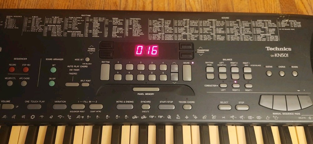 Technics SX KN501 Keyboard TESTED WORKS