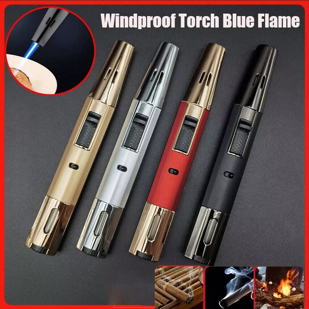 2PACK Jet Torch Butane Lighter Windproof Refillable Butane Lighter Adjustable