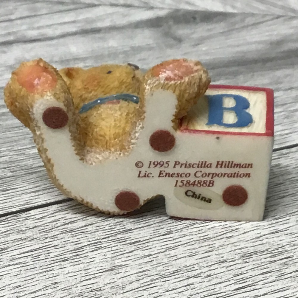Cherished Teddies 1996 Priscilla Hillman Alphabet Block "B"