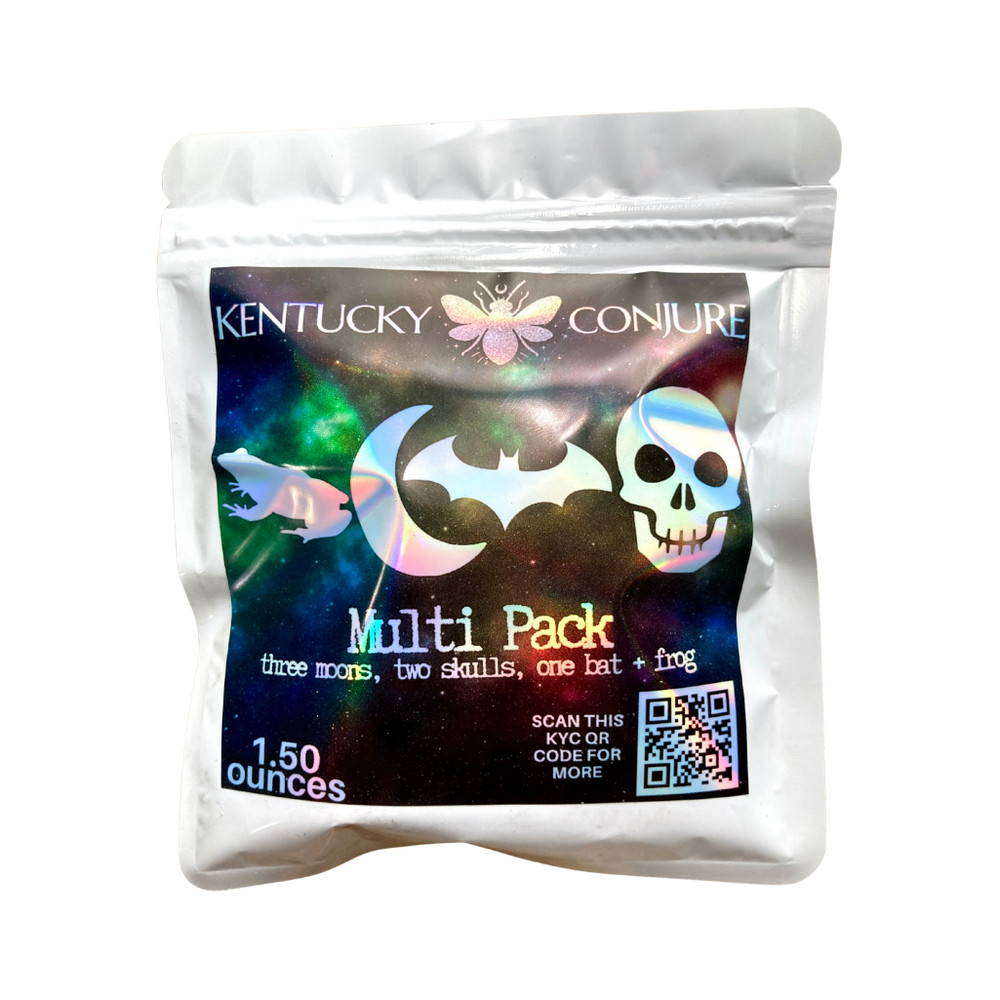 Witchy Rustic Wax Melt Variety Pack – Moon, Skull, Bat, Frog – Forest Scented