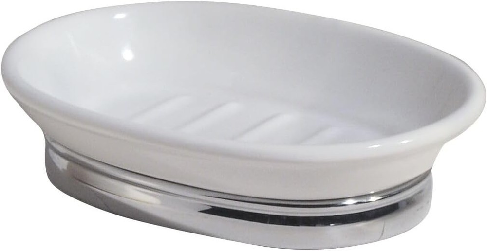 iDesign Soap Dish Bar Soap – York Collection – White