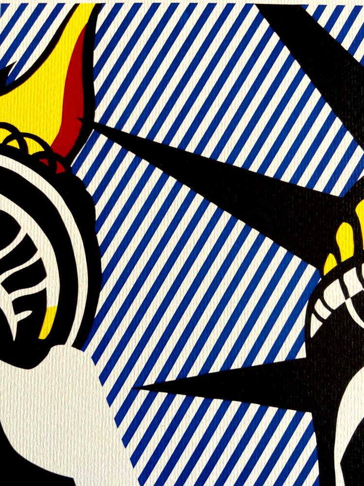 Roy Lichtenstein Lithograph COA Original Signed Numbered Limited Edition (Kaws)