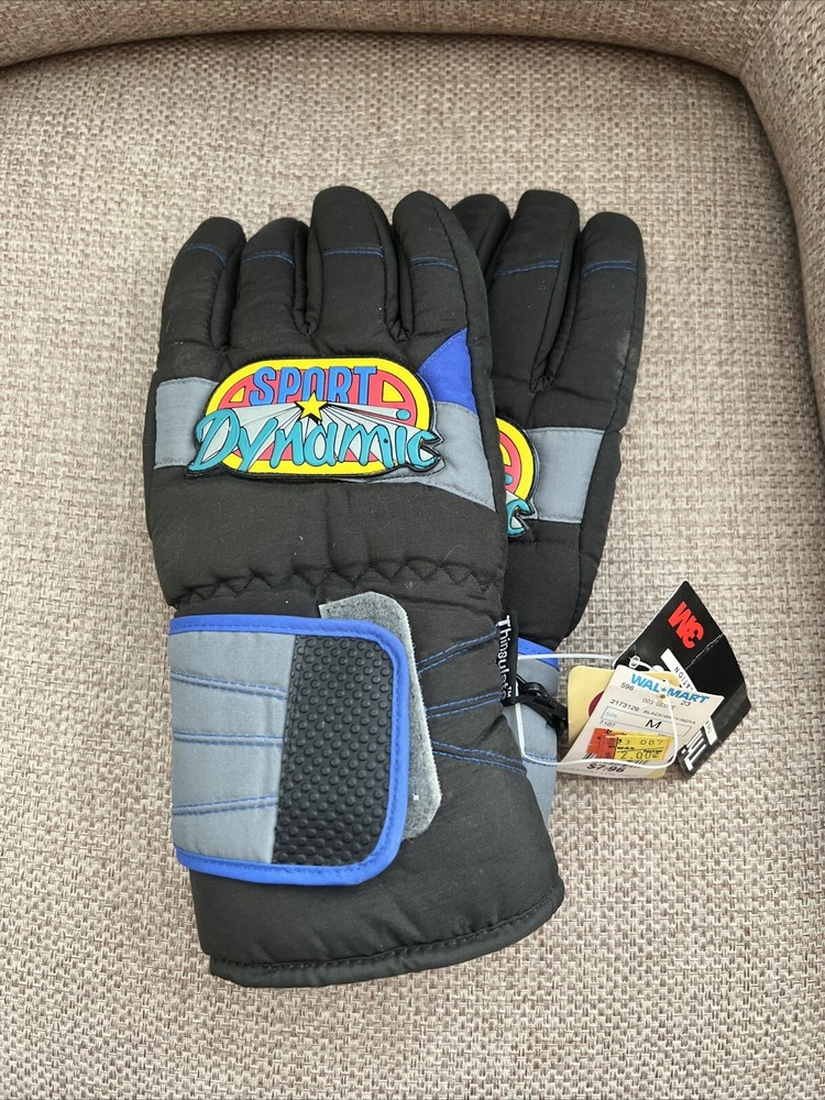 Vintage Medium Thinsulate Winter Gloves Adjustable Sport Dynamic
