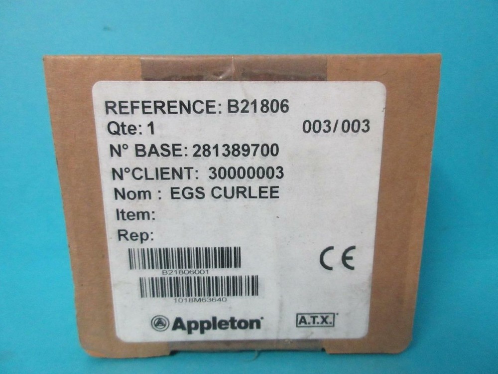 APPLETON ATX ATEX B21806-001 ADVANCED TECHNOLOGY EXTENDED RED MODULE SWITCH EGS