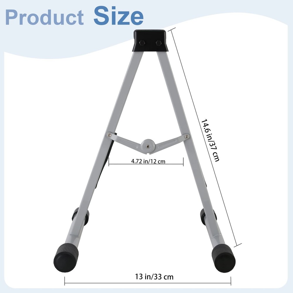 A Frame Portable Foldable Guitar Stand, Adjustable for Multiple Instruments: ...