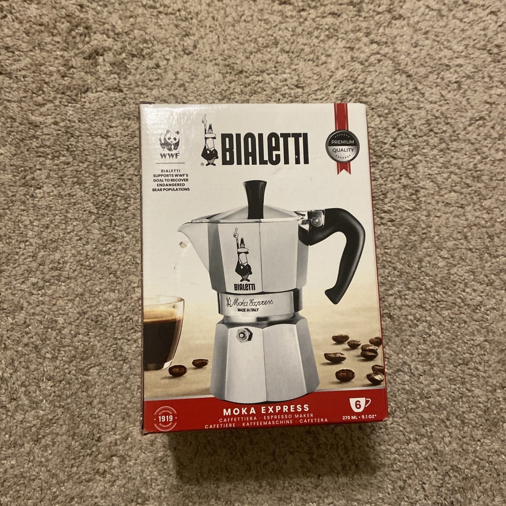 Bialetti 275-06 6-Cup Stovetop Coffee Maker - Silver