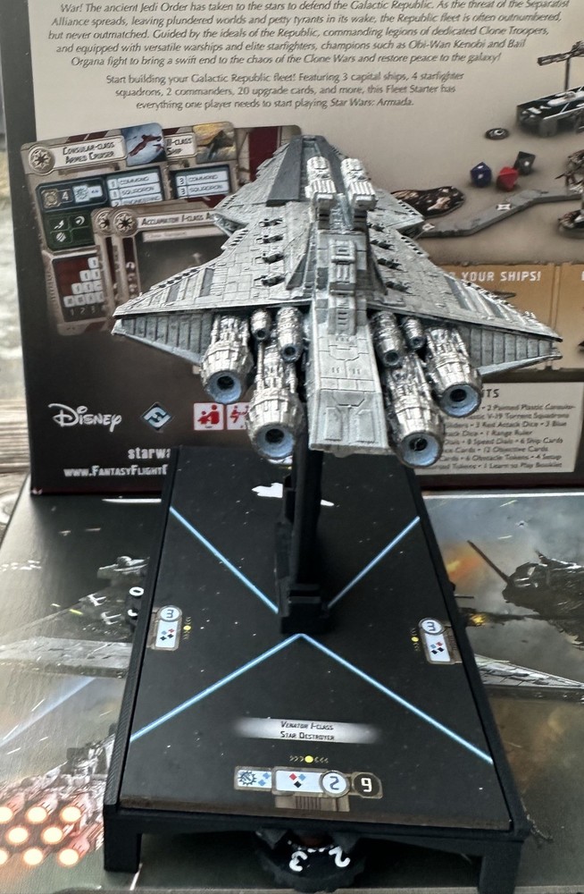 Star Wars Armada Venator Class Star Destroyer(fully painted)
