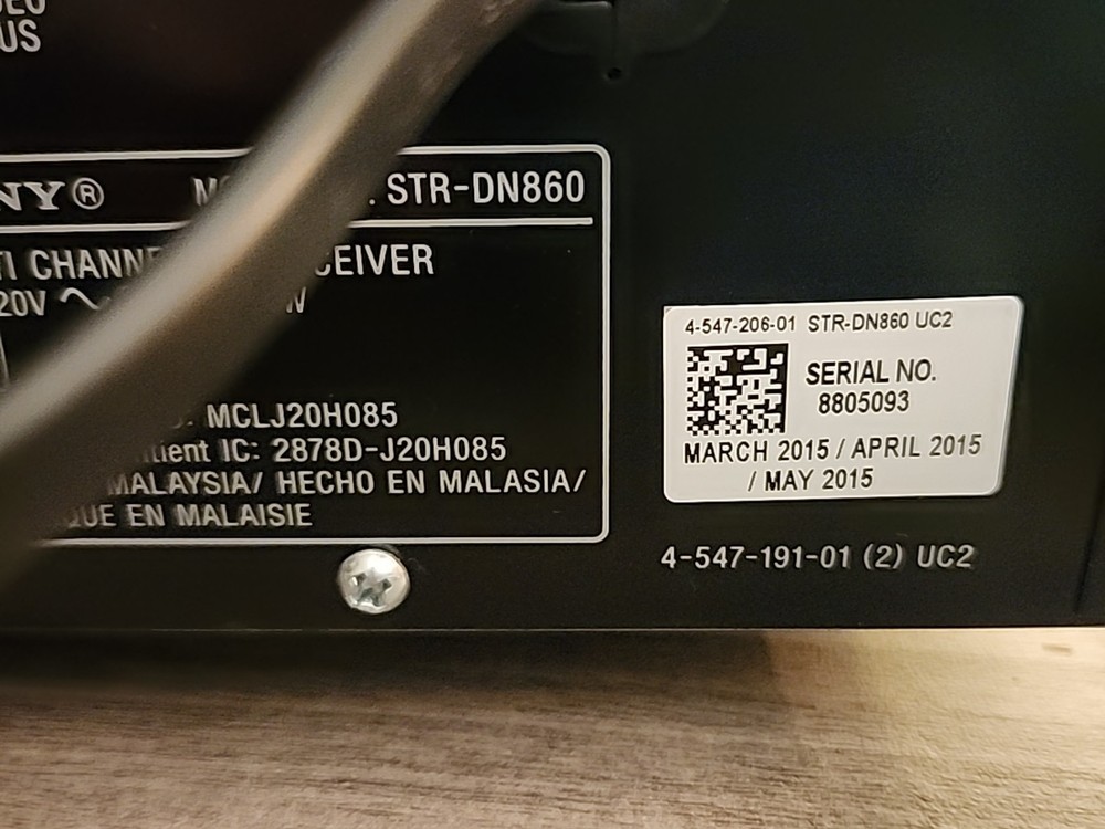 Sony Receiver STR DN860 *Excellent Condition