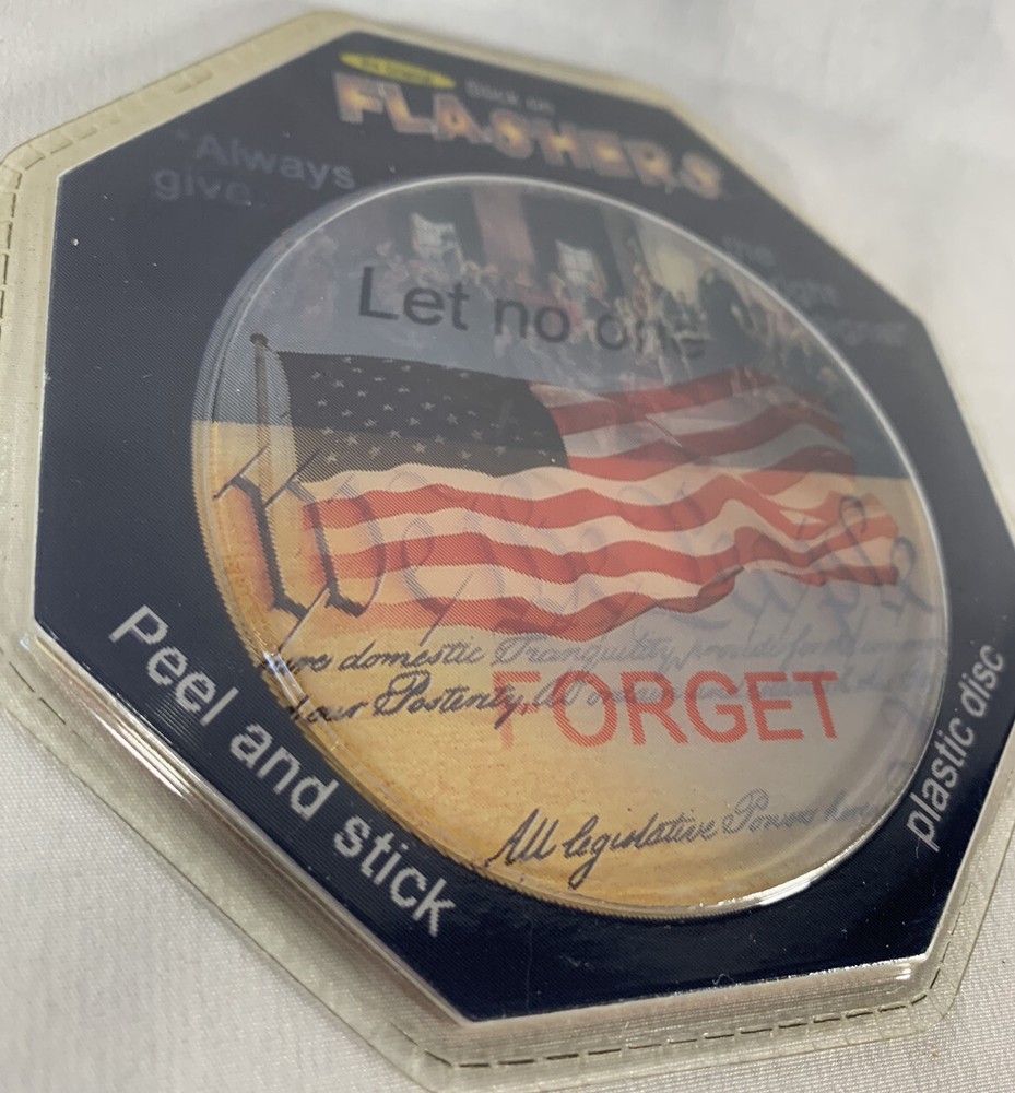New Flasher Plastic Disc Image Changing Sticker Constitution, Let No One Forget