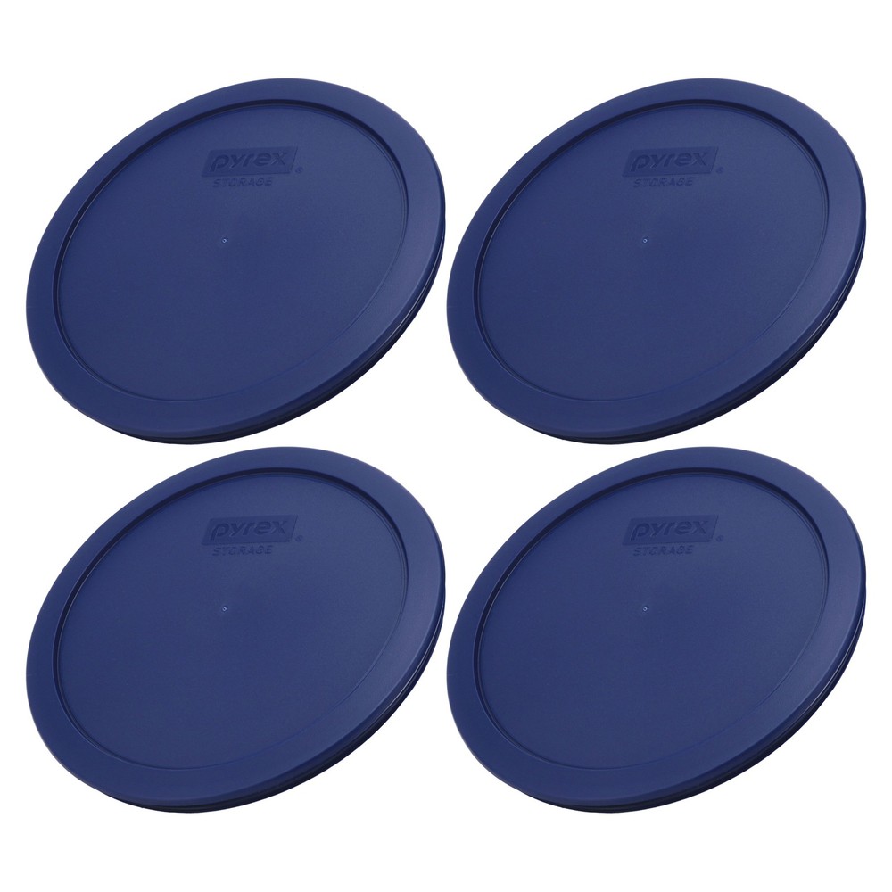 Pyrex 7402-PC Blue Food Storage Replacement Lid (4-Pack)