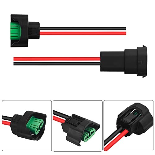2 PCS H11/H8 Pigtail Socket Wiring Harness Socket Wire Connector Plug
