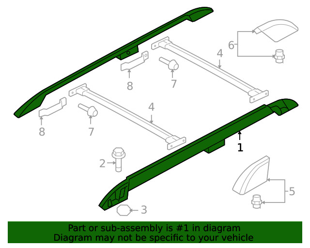 Genuine Ford Side Rail 7A2Z-7855115-FA