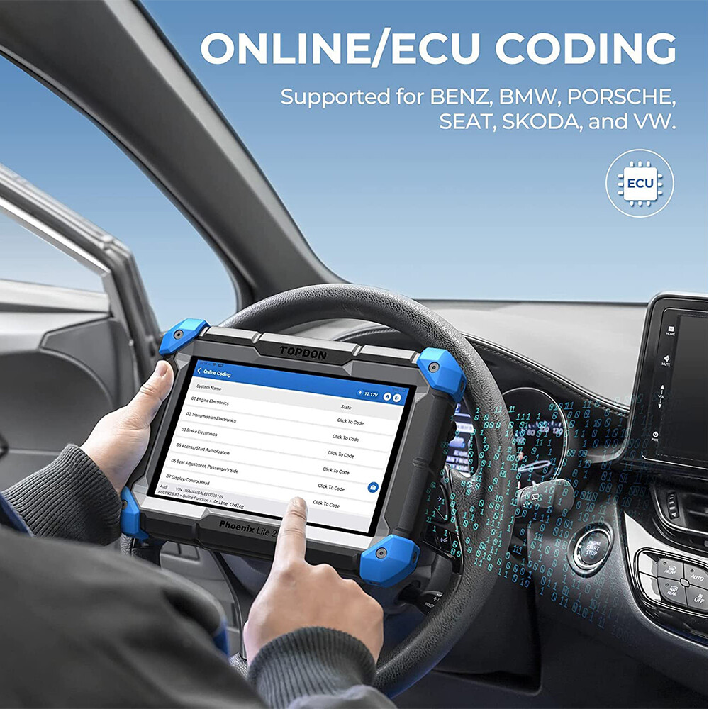 TOPDON Phoenix Lite 2 Bi-directional OBD2 Scanner Diagnostic Tool Key Coding