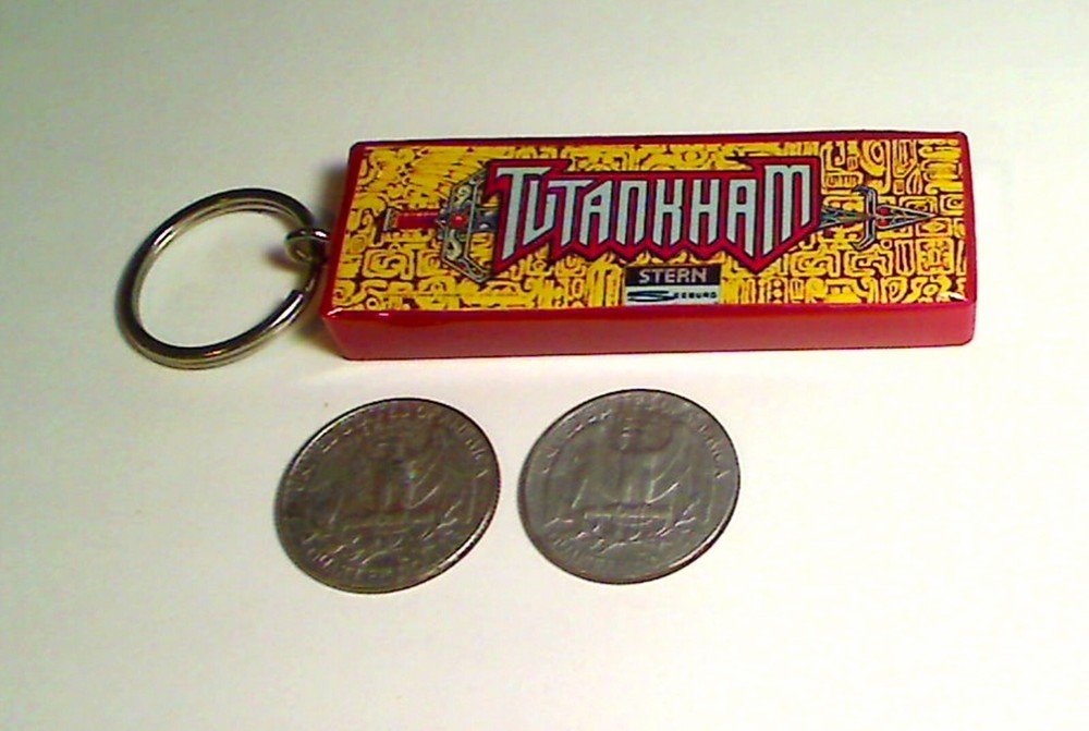 Tutankham Arcade Marquee Coin Door accessory Keychain
