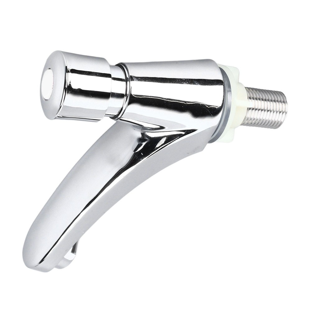 Basin Sink Faucet Push Button Design Water Saving Rugged Time Delay US