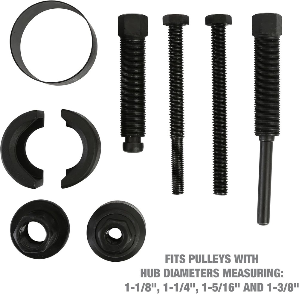 Versatile Power Steering Pump Pulley Tool Set - Fits Multiple Domestic Vehicles
