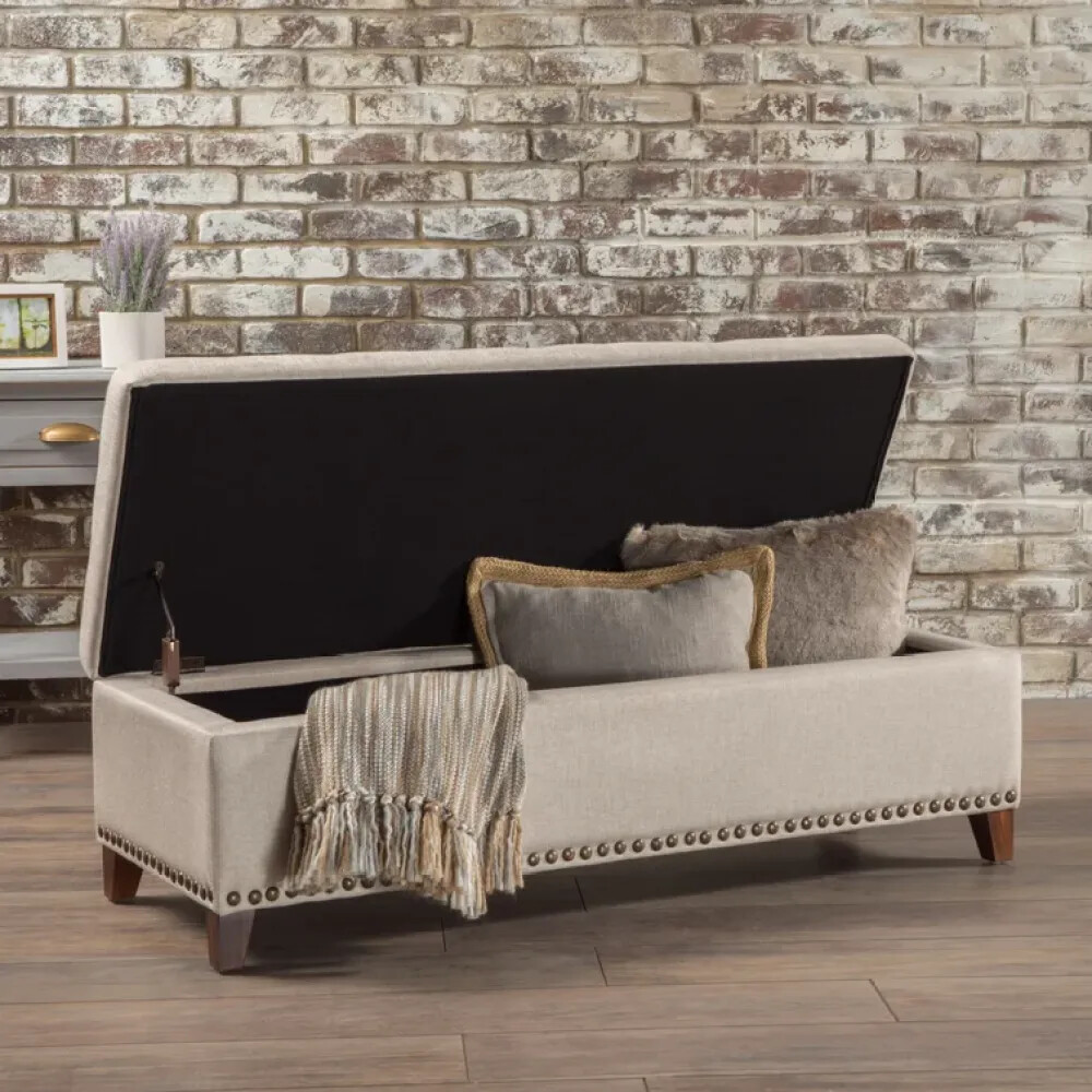 Versatile Baltimore Ottoman with Hidden Storage for Home Essentials