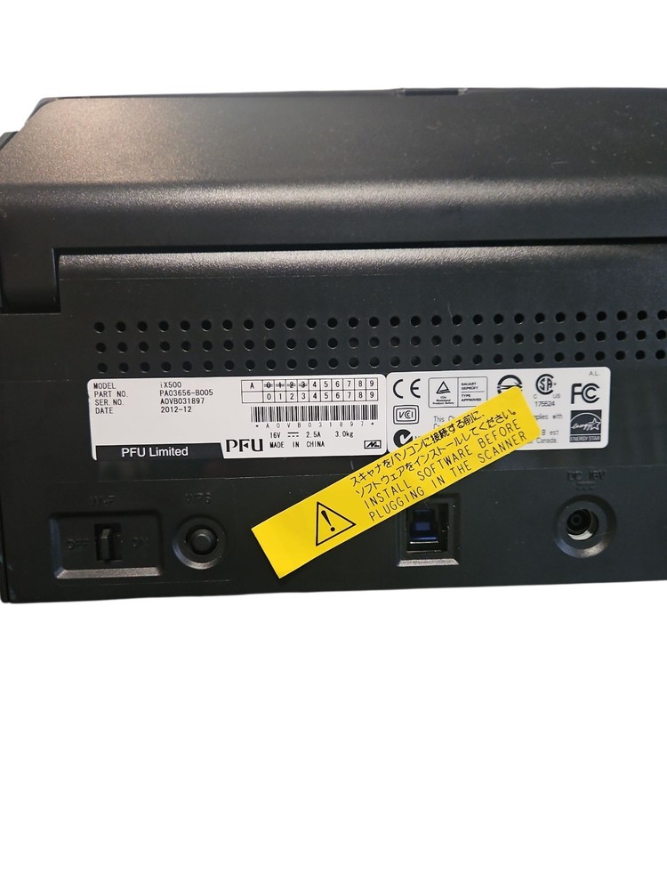 Fujitsu ScanSnap iX500 Document Scanner Tested Works!