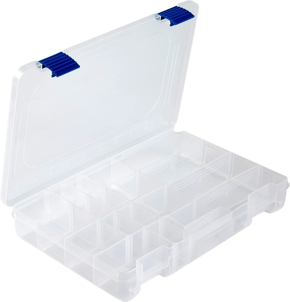 Medium Plastic Fishing Tackle Box Storage Organizer Box 3600 with Adjustable ...