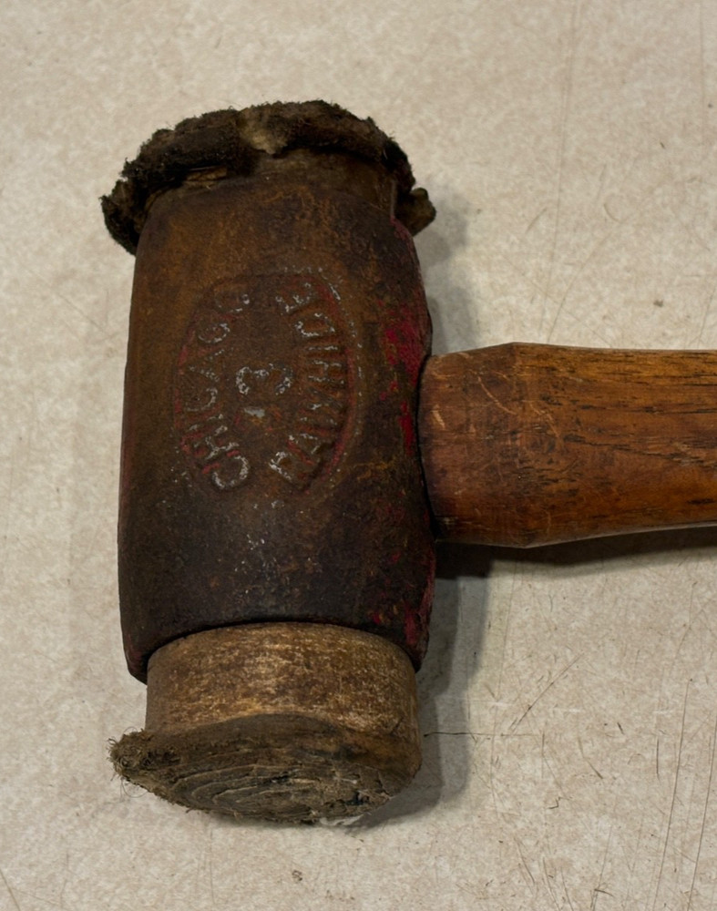 Vintage Chicago Rawhide Split Head Hammer Mallet No. 3 USA