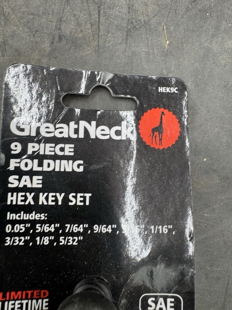 GreatNeck Folding Hex Key Set HEK9C