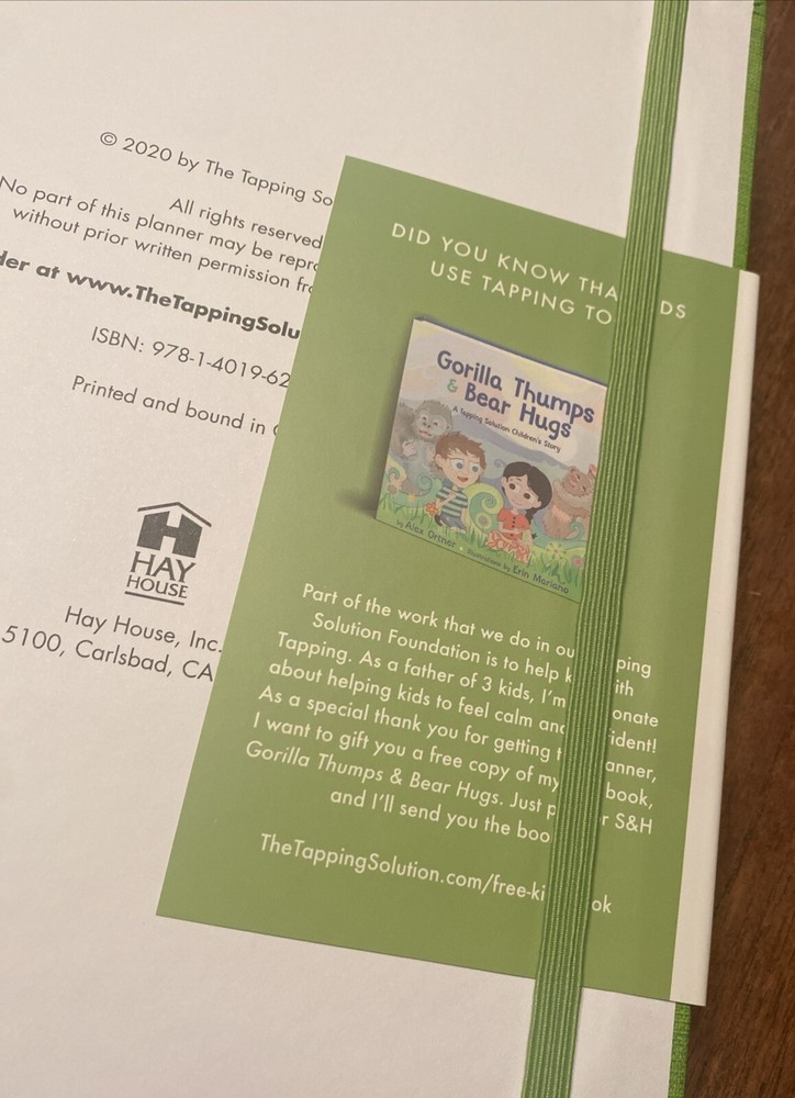 The Tapping Solution Planner Journal by Alex Ortner Green Diary EFT Notebook