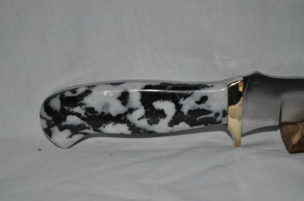 Unique Zebra rock (stone) handle with Steel blade