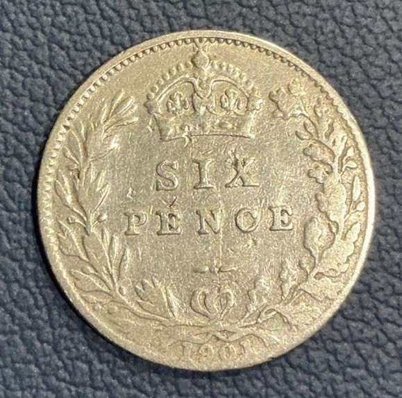 1901 GREAT BRITAIN 6 PENCE - SILVER COIN
