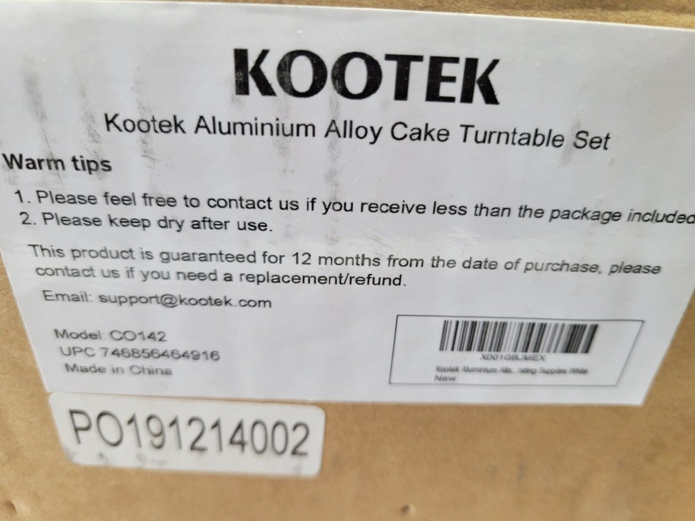 Kootek CO14 Aluminium Cake Turntable Set, Baking Decorating Serving Tools 12"