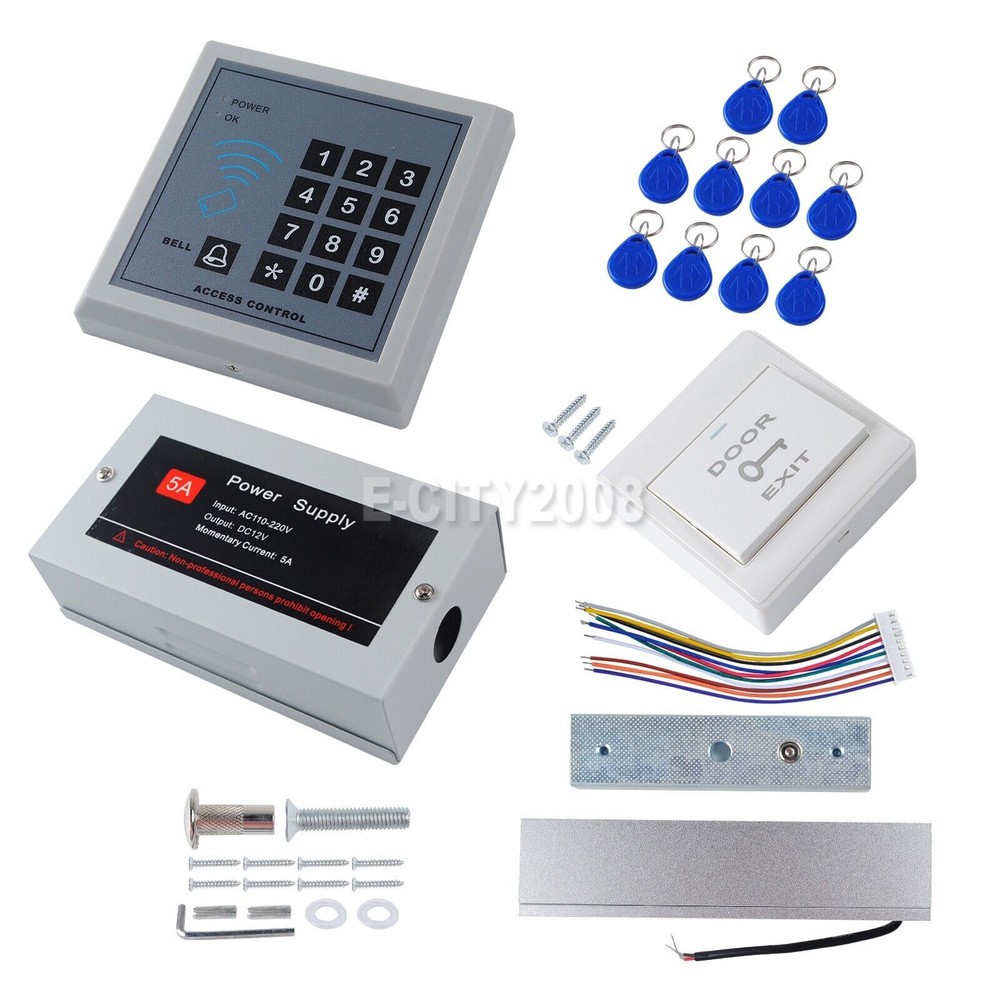 RFID Access Control System Kit Electric Magnetic Door Lock Maglock Switch Keypad
