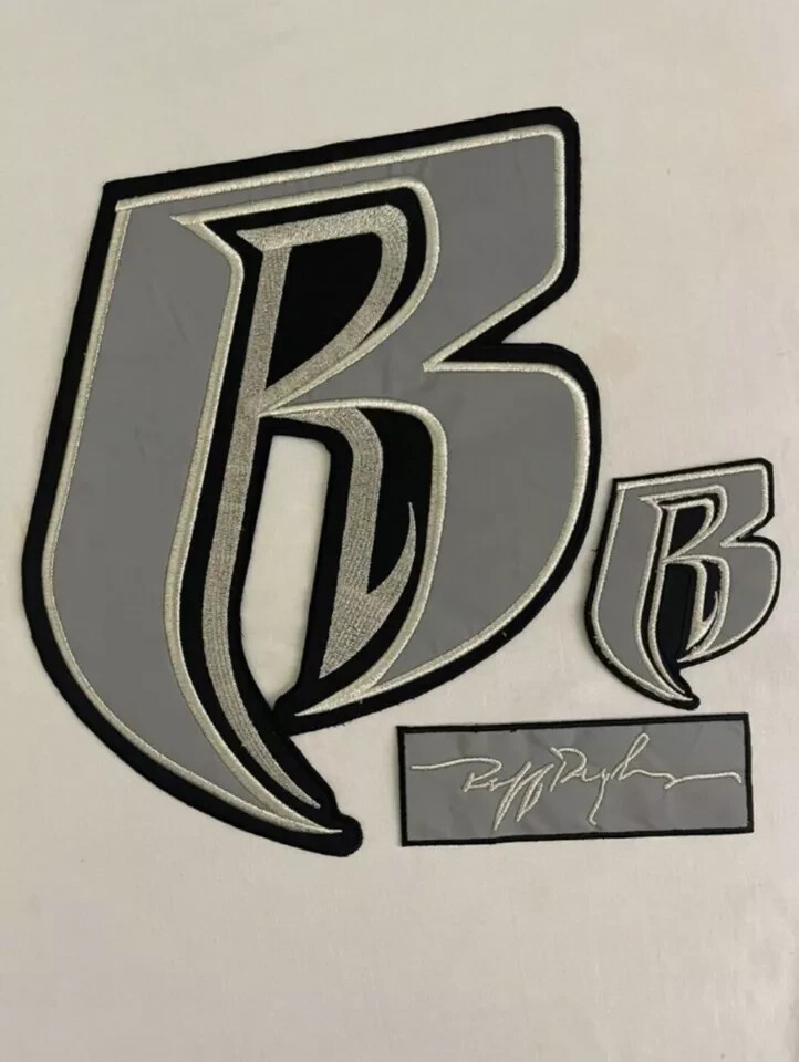 12" Reflective Jumbo Embroidered Patch Set Biker vest back IRON ON