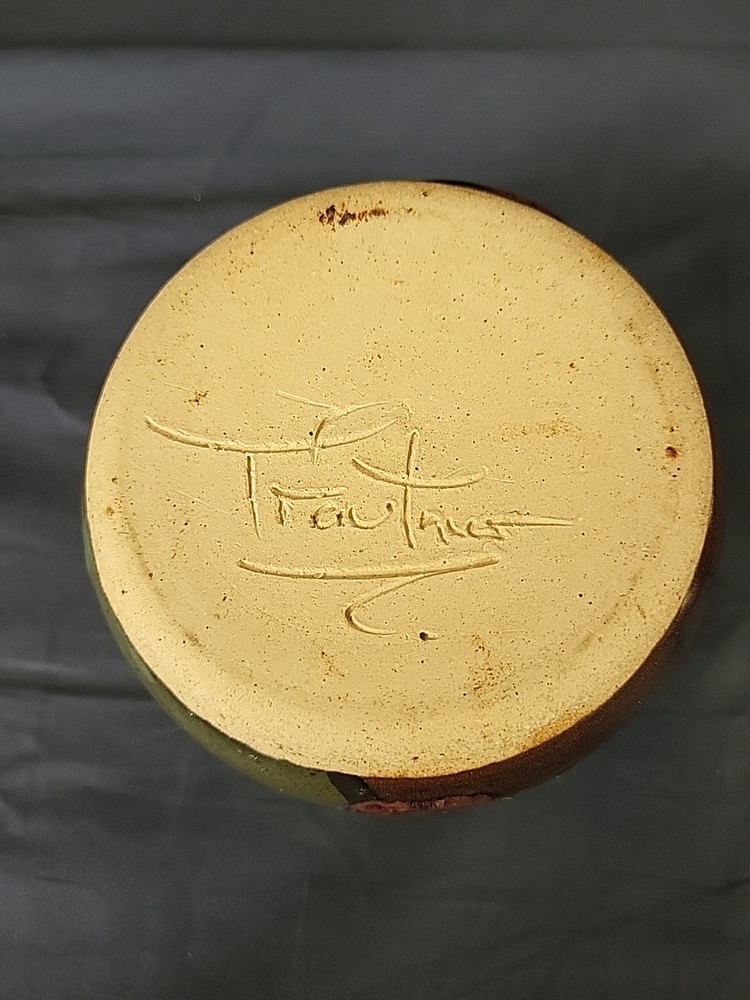 Art Pottery Jar with Lid Handmade