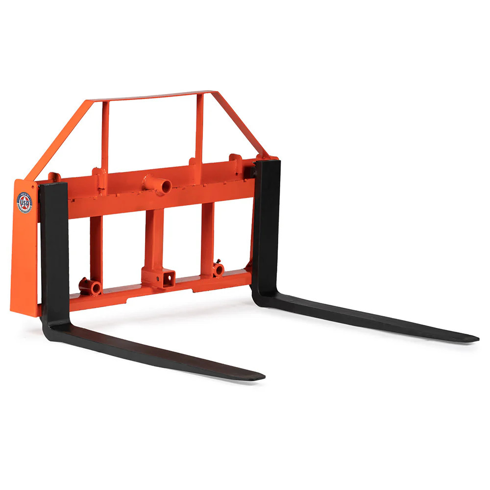 Titan Attachments USA Made Standard Series Pallet Fork Frame, 60" Fork Blades
