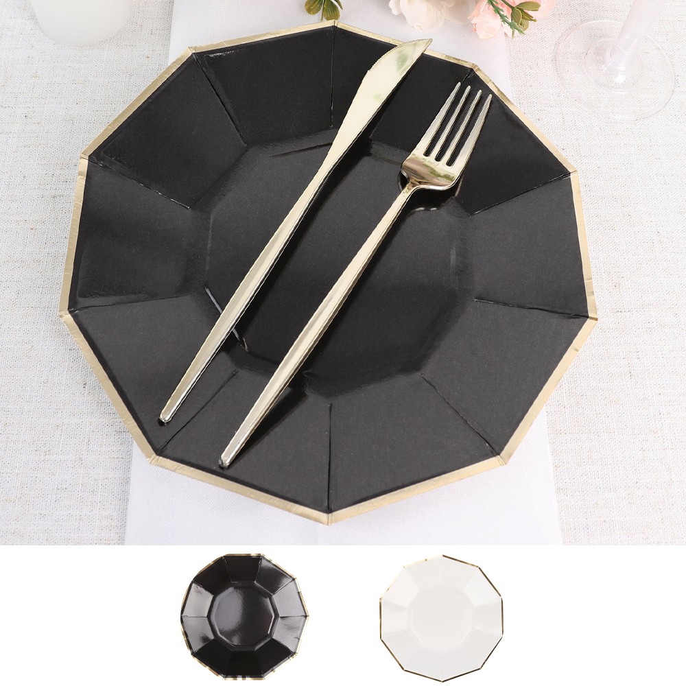 25 pcs 9" Salad Dinner Paper Plate Events Disposable Party Tableware