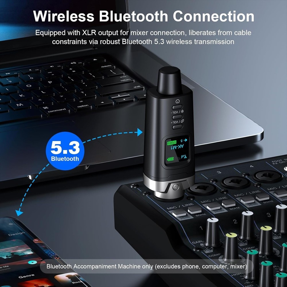 XLR Bluetooth Receiver, High-Fidelity Wireless Bluetooth Adapter for Speakers...