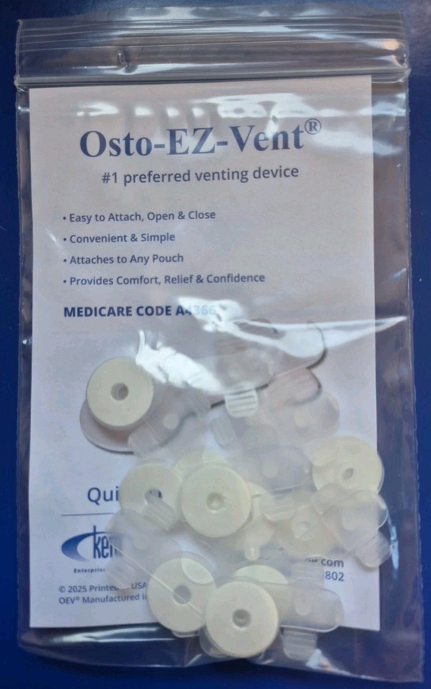 30 Kem Osto EZ Vent Ostomy Venting System 3pkgs/10