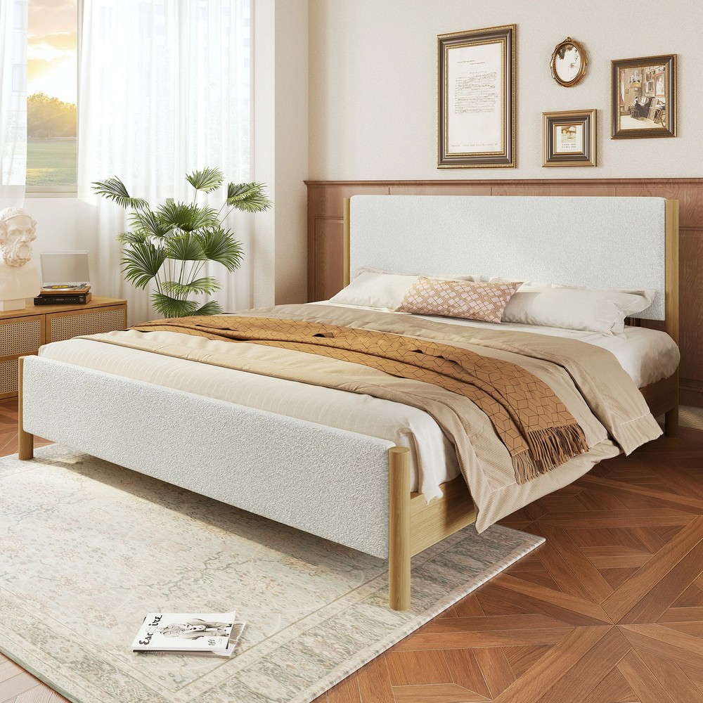 Christopher Knight Home - Elias Modern Boucle Upholstered Bed with...