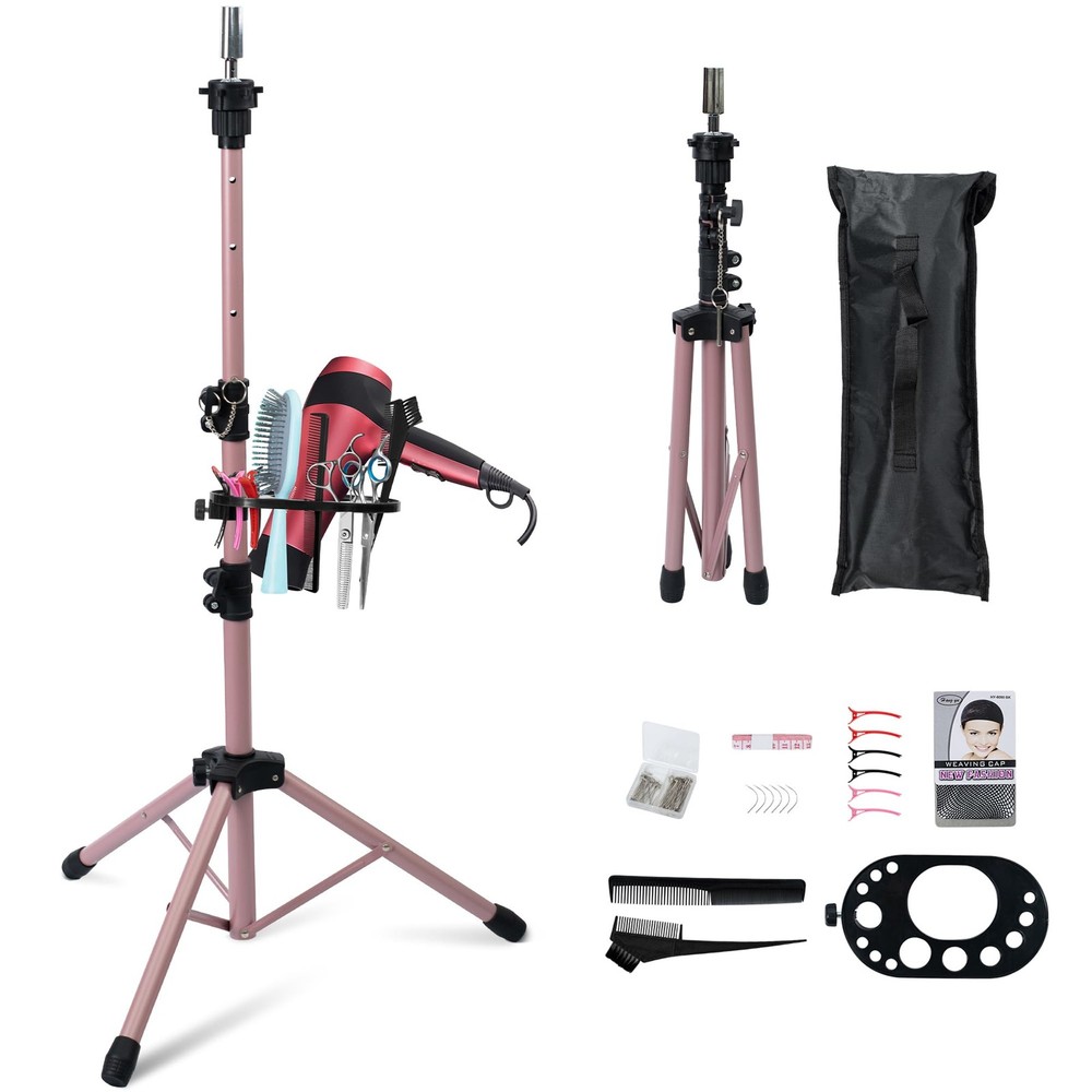 Wig Stand Tripod Upgraded, Mannequin Head Stand Double Locking, Reinforced Me...