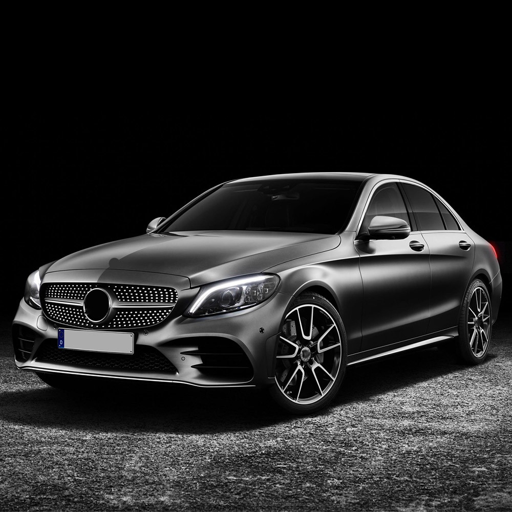 LED Headlights w/Sequential For 2015-2018 Mercedes Benz C-Class Halogen version