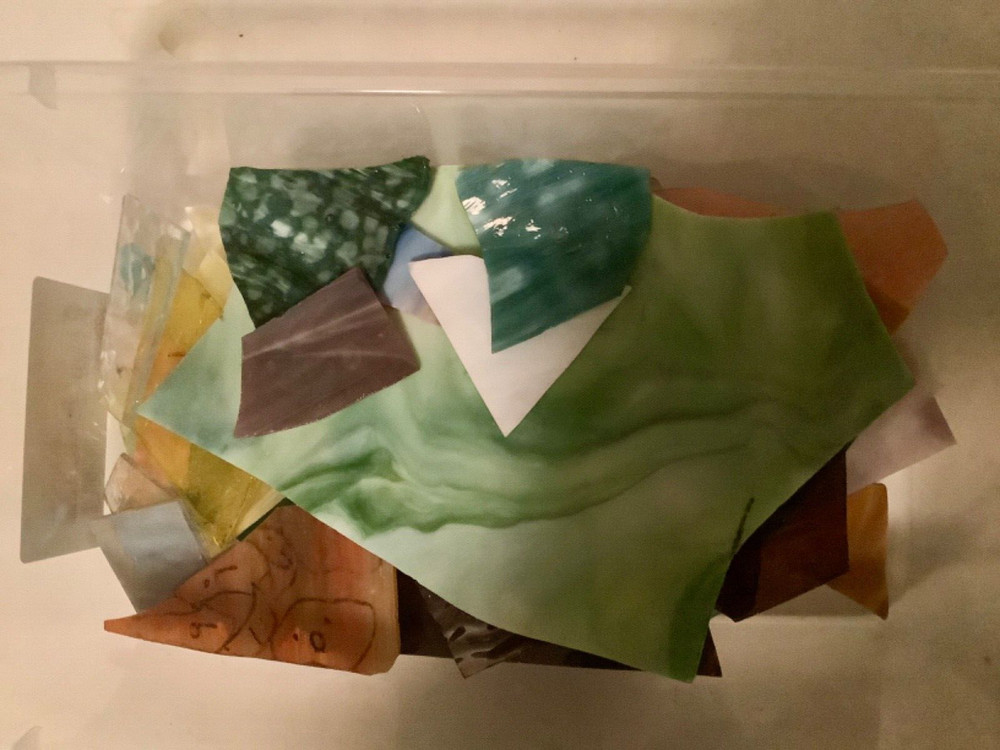 #8 Lot of Stained Glass Pieces