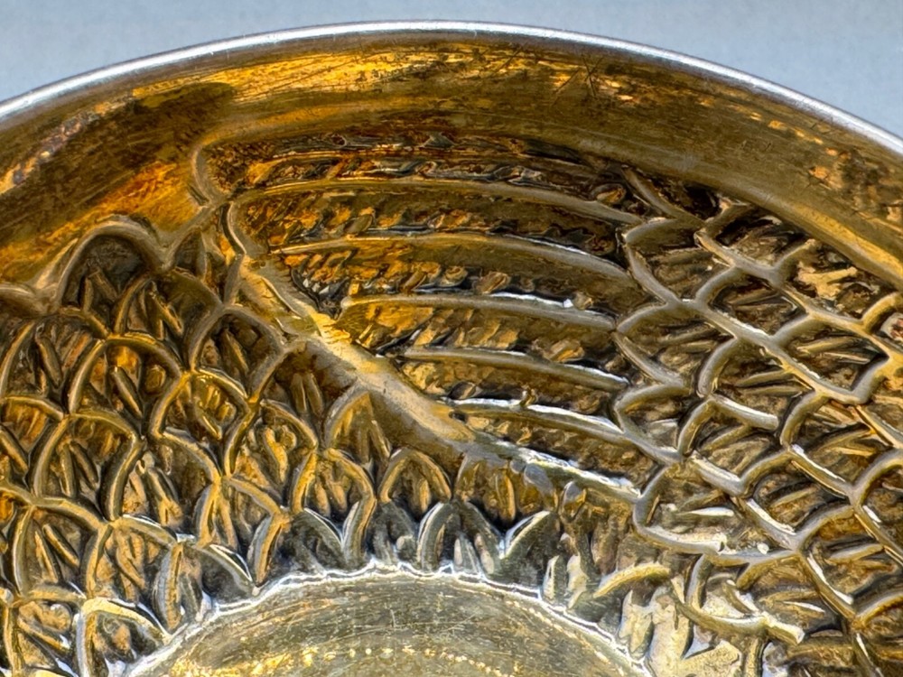 Tane Mixed Metal Sterling Silver Swann Cup Chasing & Repousse Work 199 gr.