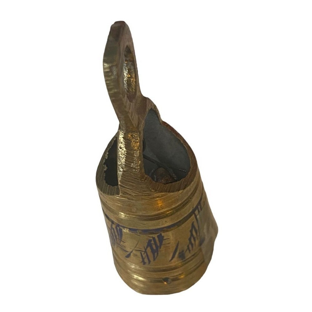 Small Engraved Brass Etched Bell 2" tall 15/16" diameter