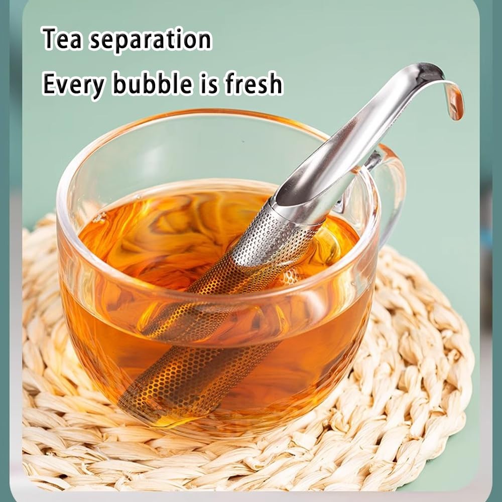 2 Pack Stainless Steel Tea Infuser with Long Handle for Leaf Tea Coffee