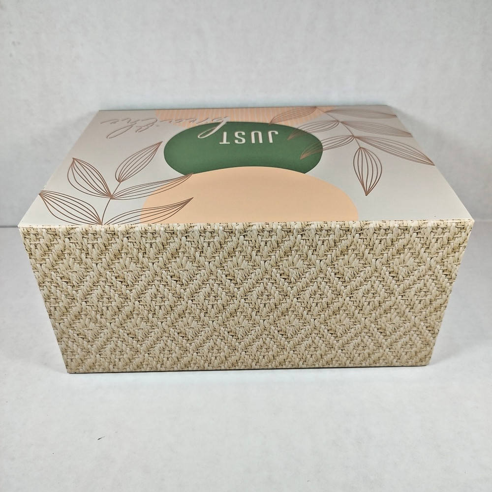Just Breathe Modern Coastal Gift Organization Storage Box Hook & Loop Closure