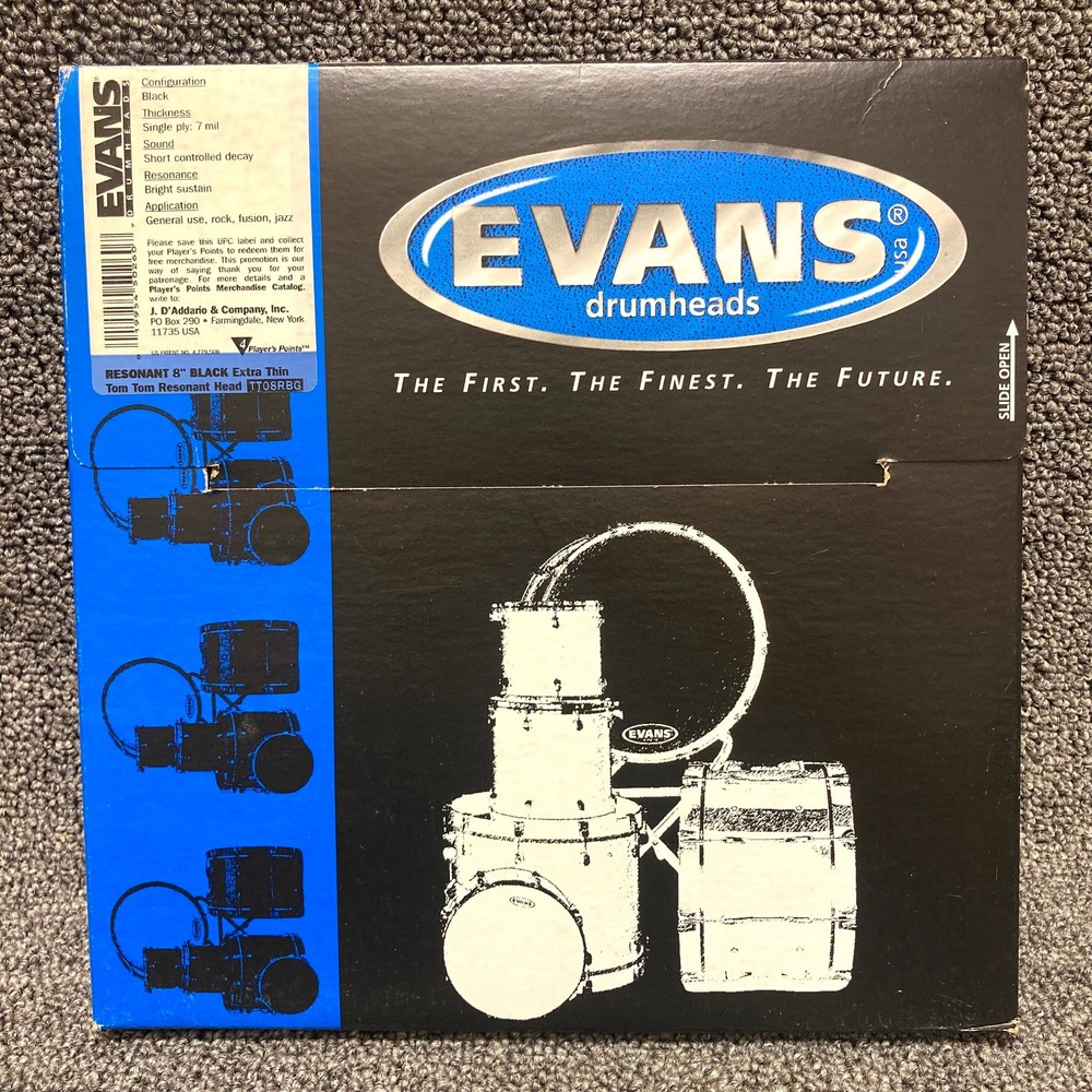 Evans 8" Extra Thin Black Resonant Drum Head TT08RBG