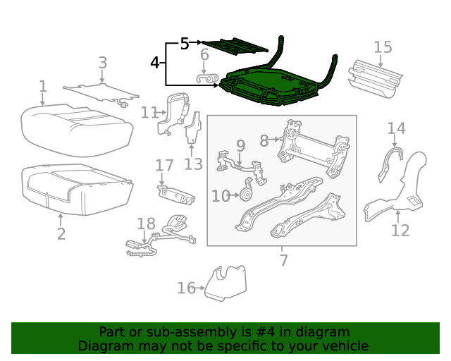 Genuine GM Cushion Frame 20821331